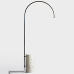 Cane Floor Lamp - Blackened Steel