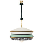 Calypso Antigua Outdoor Pendant - Satin Brass / Mint Multi