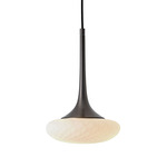Louis Pendant - Satin Graphite / Opal Patterned