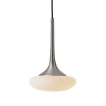 Louis Pendant - Satin Nickel / Opal Patterned