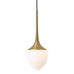 Louis Pendant - Satin Brass / Opal Patterned