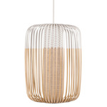 Bamboo Pendant - White