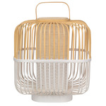 Bamboo Square Table Lamp - White
