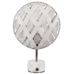 Chanpen Diamond Table Lamp - Gun Metal / White