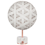 Chanpen Hexagon Table Lamp - Copper / White