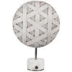 Chanpen Hexagon Table Lamp - Gun Metal / White