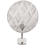 Chanpen Diamond Table Lamp - Gun Metal / White