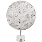 Chanpen Hexagon Table Lamp - Gun Metal / White