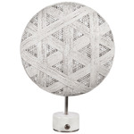 Chanpen Hexagon Table Lamp - Gun Metal / White