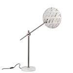 Chanpen Diamond Desk Lamp - Gun Metal / White