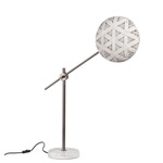 Chanpen Hexagon Desk Lamp - Gun Metal / White