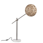 Chanpen Hexagon Desk Lamp - Gun Metal / Natural