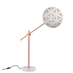 Chanpen Hexagon Desk Lamp - Copper / White
