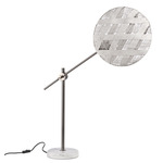 Chanpen Diamond Desk Lamp - Gun Metal / White