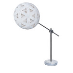 Chanpen Hexagon Desk Lamp - Gun Metal / White