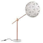 Chanpen Hexagon Desk Lamp - Copper / White