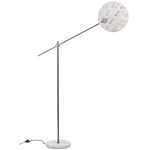 Chanpen Diamond Floor Lamp - Gun Metal / White