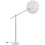 Chanpen Diamond Floor Lamp - Gun Metal / White