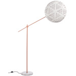 Chanpen Hexagon Floor Lamp - Copper / White