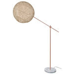 Chanpen Hexagon Floor Lamp - Copper / Natural