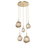 Gem Round Multi Light Pendant - Gilded Brass / Bronze