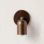 Fixed Down Slim Wall Sconce - Patina Brass / Patina Brass