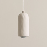 Ceramic Spot Pendant - Bone / White Clay Shade