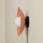 Arundel Orb Surface Mount - Black Canopy / Peach Shade