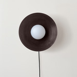 Arundel Orb Surface Mount - Black Canopy / Patina Brass Shade