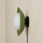 Arundel Mushroom Surface Mount - Black Canopy / Reed Green Shade