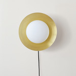Arundel Mushroom Surface Mount - Black Canopy / Brass Shade