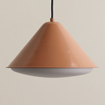 Eave Triangle Pendant - Peach / Frosted