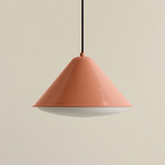 Eave Triangle Pendant - Peach / Frosted