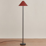 Eave Floor Lamp - Black / Oxide Red Shade