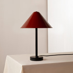 Eave Table Lamp - Black / Oxide Red Shade