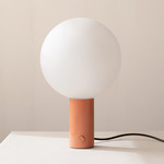 Orb Table Lamp - Peach / White