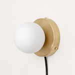 Orb Plug-In Surface Mount - Brass / White