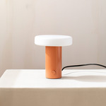 Puck Table Lamp - Peach / White