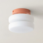 Puck Surface Mount - Peach / White