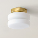 Puck Surface Mount - Brass Canopy / White