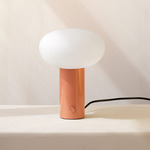 Mushroom Table Lamp - Peach / Frosted