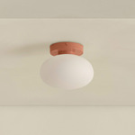 Mushroom Surface Mount - Peach / White