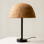 Dome Table Lamp - Black / Tan Clay