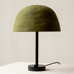Dome Table Lamp - Black / Green Clay Shade
