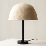 Dome Table Lamp - Black / White Clay