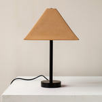 Pyramid Table Lamp - Black / Tan Clay