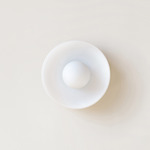 Disc Orb Surface Mount - Black Canopy / Sandblasted White