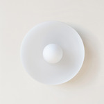 Disc Orb Surface Mount - Black Canopy / Sandblasted White