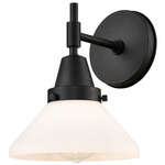 Caden Wall Sconce - Matte Black / White