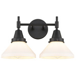 Caden Bathroom Vanity Light - Matte Black / White